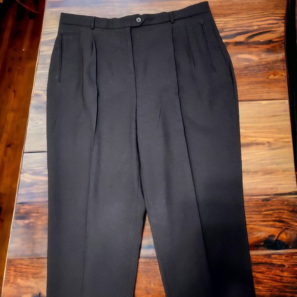 NYGARD COLLECTION BLACK WOMEN’S SIZE 16 HIGH RISE STRAIGHT LEG LINED SLACKS - Picture 2 of 10